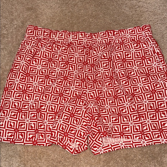 Liz Claiborne Pants - Liz Claiborne Red and White Patterned Shorts